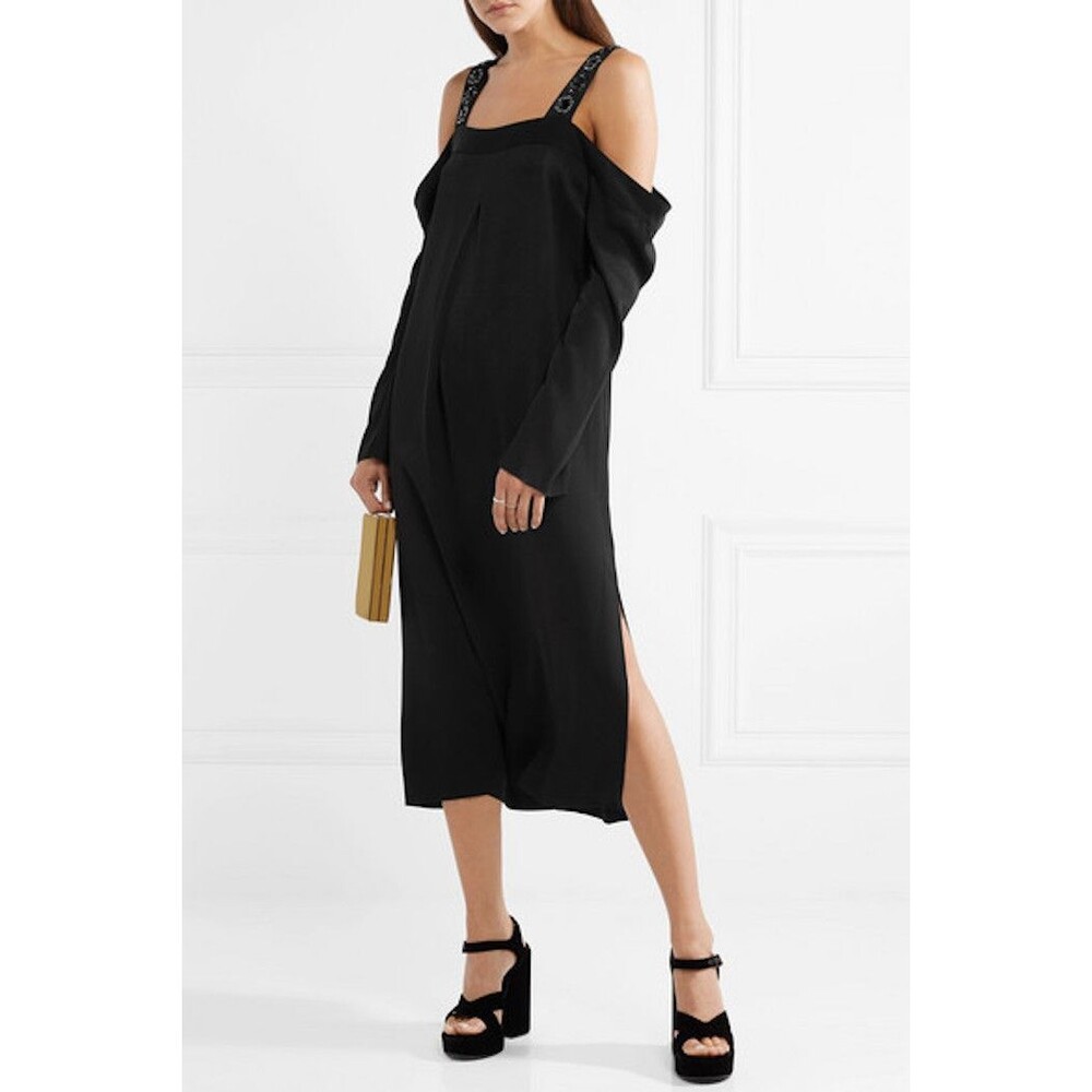 Elizabeth and James Fynn Crepe De Chine Midi Dress